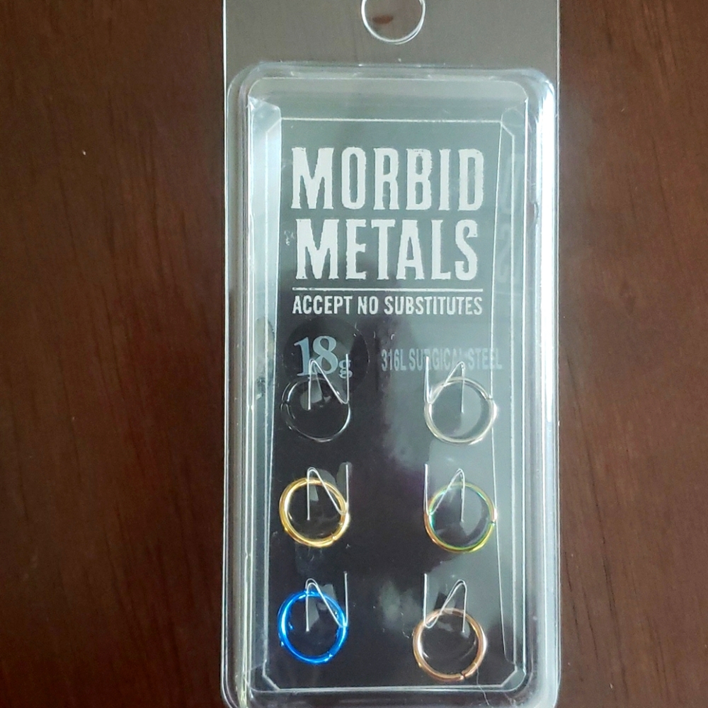 Morbid Metals 18g Nose hoops